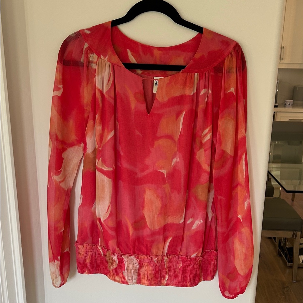 Vero Moda Vibrant Red and Pink Blouse